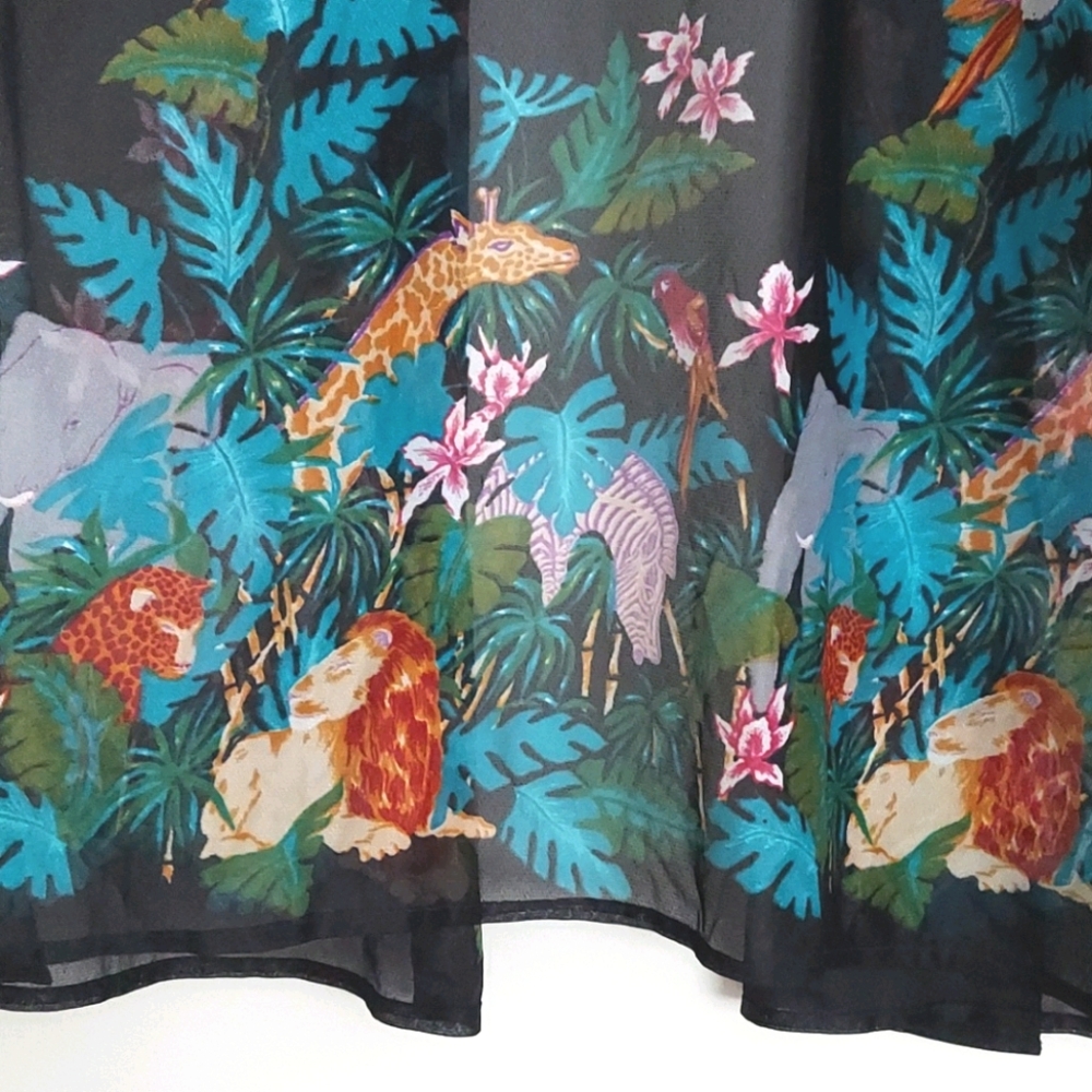 Vintage Tropical Print Robe - Picture 6 of 6